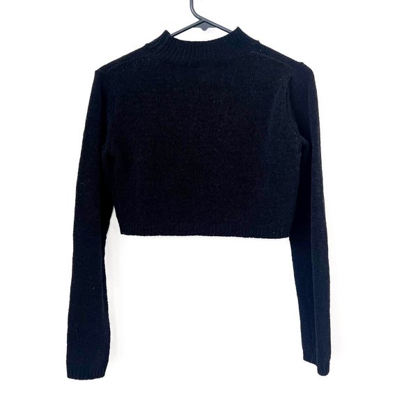 wild fable black turtleneck crop top - Picture 1 of 4